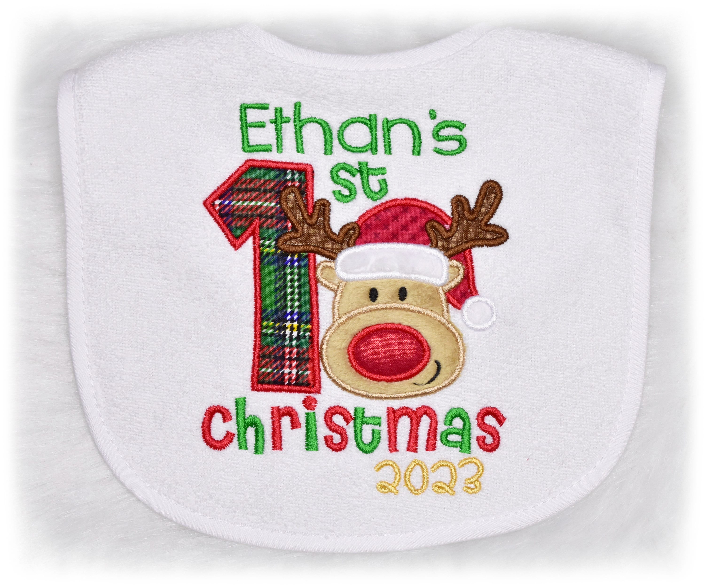 First Christmas Bib - Etsy