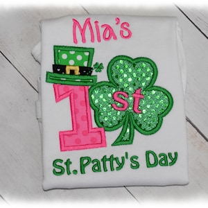 My First St. Patrick’s Day monogrammed bodysuit, monogrammed bodysuit, St. Patrick’s Day outfit