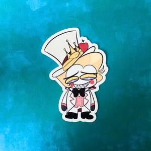 Lucifer vinyl silly little guy sticker | Hazbin Hotel