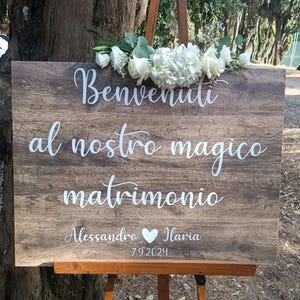 Cartello benvenuto matrimonio personalizzato