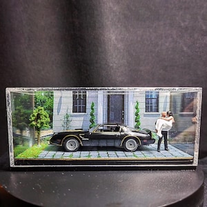 1:64 Scale Diecast married couple diorama in plexi case
