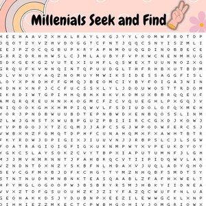 Word Search, Seek and Find Printable, Seek and Find Poster, Instant Download, Fun Bathroom Art, gift for millinials image 6