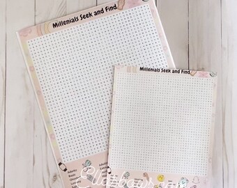 Millennial Slang Word Search, Fun Printable Poster (Digital Download)