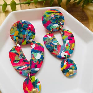 Oversized Statement Earrings | Bold  Earrings | Afrocentric Jewelry | Large Earrings | Polymer Clay  | Bold  Earrings | Summer earrings