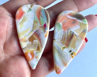 Unique earrings, one of a kind earrings, polymer, clay earrings, black owned, woman owned, eclectic jewelry, Summer jewelry, bold earrings