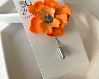 lapel pin, mens lapel pin, flower lapel, flower pin, scarf pin, mens accessory, scarf accessory, gift for guys, guy gift, mens lapel, pin