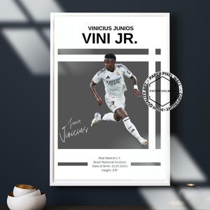 Vinicius Junior Poster: Real Madrid Soccer Wall Art (Digital Download)