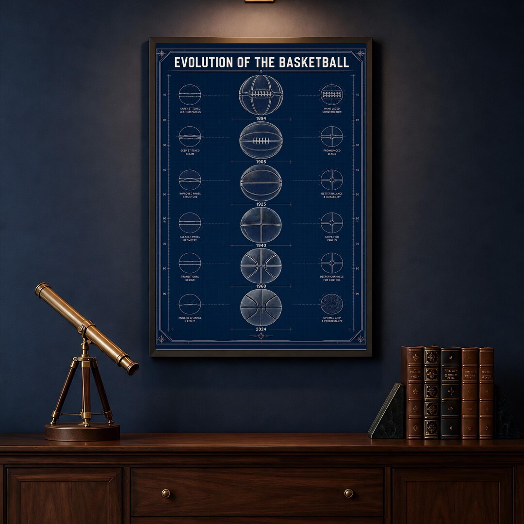 Evolution of the Basketball Blueprint Art Print (digital Download) - Etsy