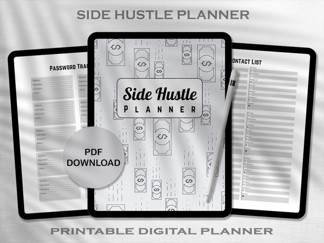 Side Hustle Income Printable Template | Passive Income Tracker | Small ...