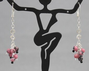 Pendientes de Rhodonita y Espirales