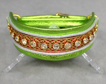 Felices Fiestas Cuero Martingale Collar