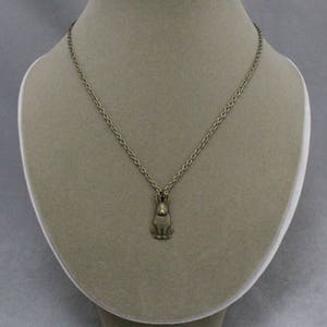 Antiqued Bronze Sitting Rabbit Necklace image 2