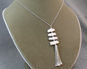 Perlas de plata Hint del collar de Oriente