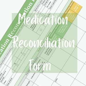 Läkemedelsavstämningsblankett, medicinering vid inläggning, medicinering vid utskrivning, apoteksmall, läkemedelssäkerhetsövervakning för sjukvårdspersonal