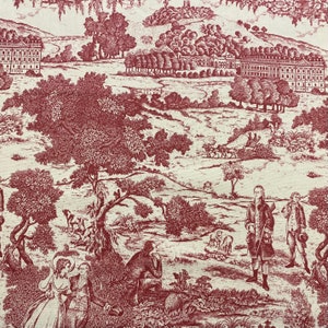 Last 2- STOF FRANCE TOILE-Versailles - Decorative Designer Pillow Cover - French Country Red Toile - Farmhouse Red toile- Lumbar Covers