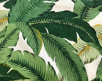 INDOOR/OUTDOOR  Swaying Palms --Tommy Bahama- Tropical Decorative Designer Pillow Cover -Greens White Throw and Lumbar Pillow covers.