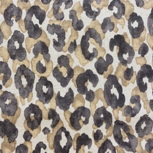 KAUFMAN SNOW LEOPARD Safari - 16X16 - Cream -Tan Gold Brown -Decorative Designer Covers-Throw and Lumbar Covers