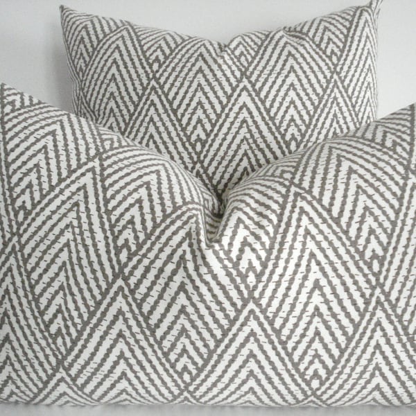 Kravet  Both Sides-- Decorative Designer Cover - Tahitian Stitch Tusk- Ivory / Taupe / Latte  Throw / Lumbar Pillows