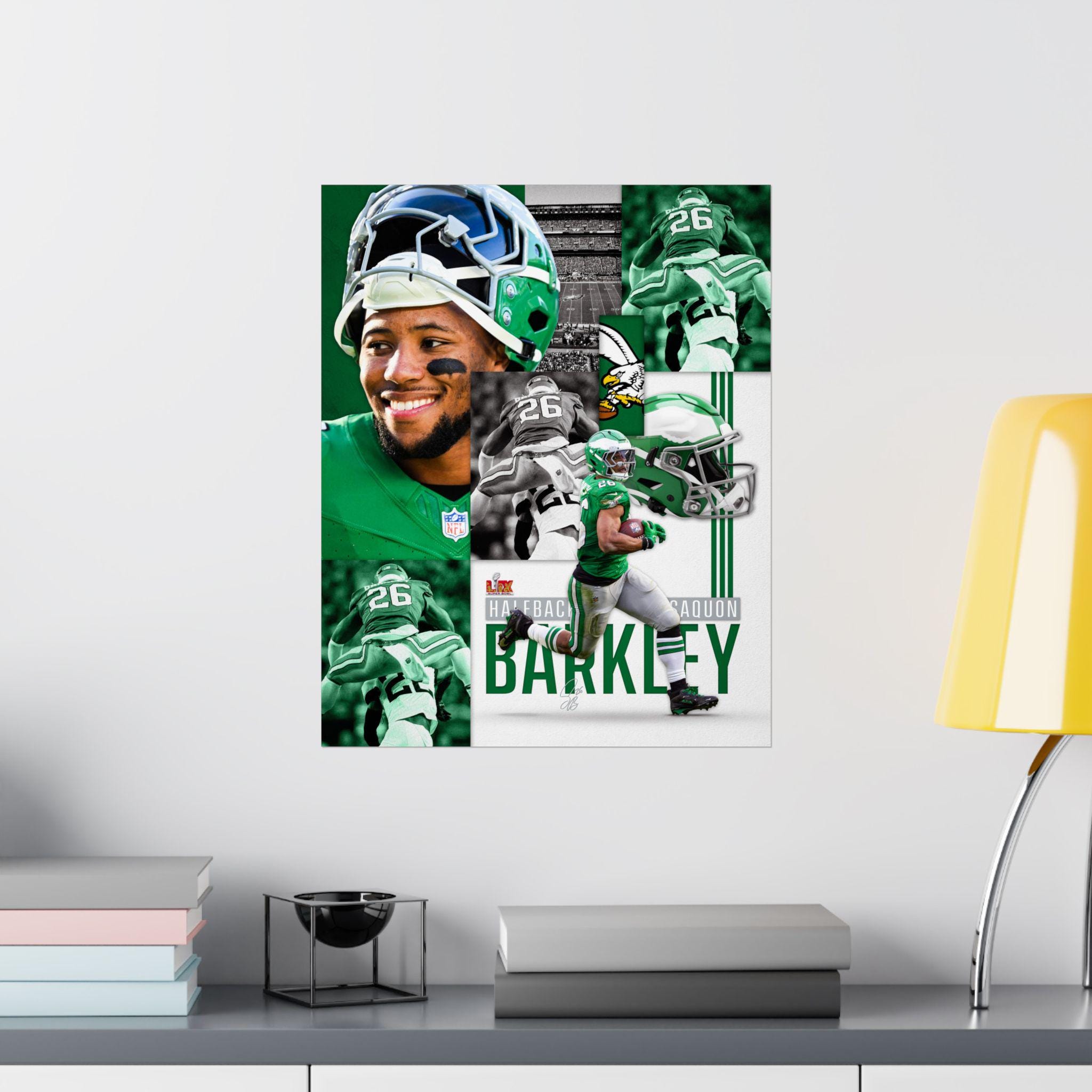 Saquon Barkley Matte Vertical Poster Etsy