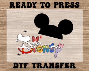 Disney Mickey Mouse Dtf, Ready to Press Kids Transfers, High Quality Disney Dtf Transfers, Custom Dtf Transfers, Direct to Film Dtf