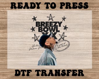 Chris Brown Breezy Bowl XX Dtf, Ready to Press Heat Transfers, Chris Brown Shirt Design, High Quality Chris Brown Dtf, Chris Brown Gift Fan