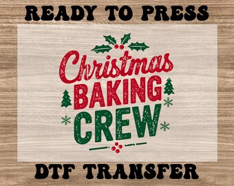 Retro Christmas Baking Crew Dtf, Christmas Cookie Ready to Press Dtf, New Year Dtf Print, Cookie Baking Crew Heat Prints, Iron on Transfers