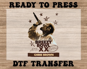 Vintage Chris Brown Dtf, Ready to Press Heat Transfers, Breezy Bowl XX Dtf Transfers, Chris Brown Heat Transfers, Chris Brown Fan Gifts