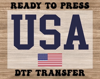 USA Flag Ready to Press, DTF Transfers, 4th Of July Dtf Print, Girly Patriotic Dtf, Retro America Iron On Transfer, Patriotic USA Flag Dtf