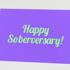 Cartão de sobriedade, Cartão de sobriedade, Abstêmio, Aniversário de sobriedade, Cartão de recuperação, Sem álcool, Aniversário de sobriedade, Aniversário de sobriedade, Sóbrio, Presente de sobriedade