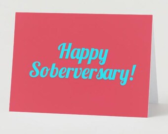 Carta sobrietà, Carta sobria, Astemio, Anniversario sobrio, Carta di recupero, Senza alcol, Anniversario sobrio, Compleanno sobrio, Sobrio, Regalo di sobrietà