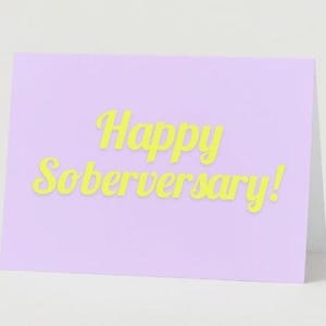 Cartão de sobriedade, Cartão de sobriedade, Abstêmio, Aniversário de sobriedade, Cartão de recuperação, Sem álcool, Aniversário de sobriedade, Aniversário de sobriedade, Sóbrio, Presente de sobriedade