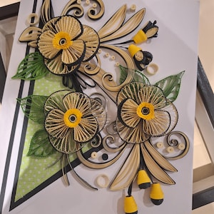 Handmade quilling paper art, gift ideas, wall hanging