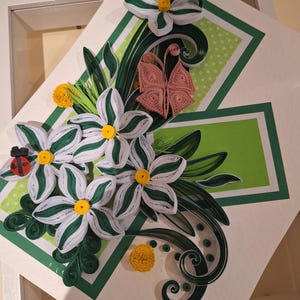 Handmade quilling paper art, gift ideas, wall hanging