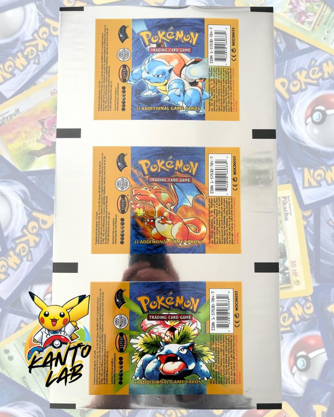 pokemon shadowless booster pack Pokémon Base Set 1999 Uncut Wrapper (bootleg Era) pokemon shadowless pack in pokemon