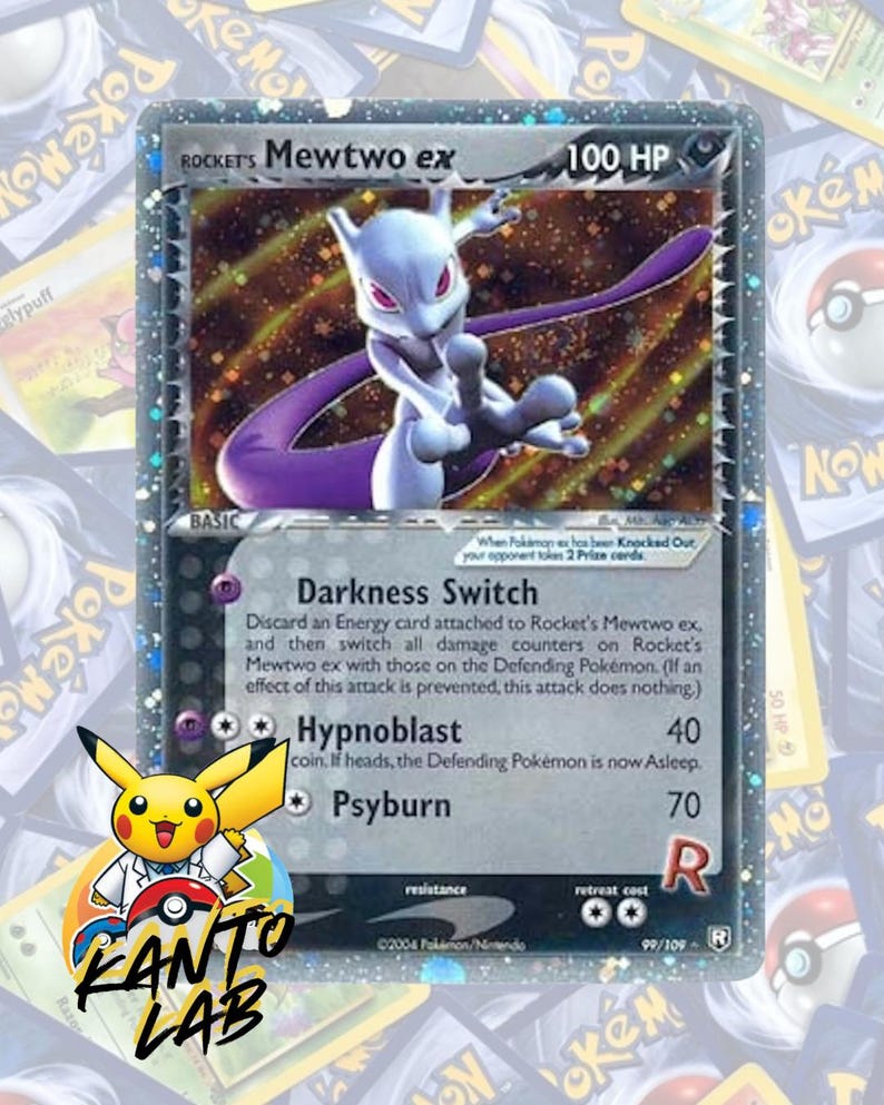 Kanto Lab Rockets Mewtwo Ex 99/109 *high Quaility Proxy* - Etsy
