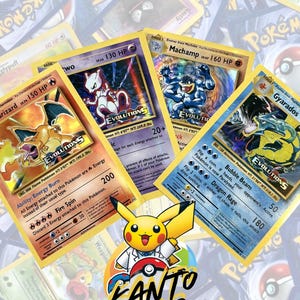 Set de prelanzamiento de Pokémon XY Evolutions 20º Aniversario: Charizard, Gyarados, Machamp, Mewtwo *Alta calidad*