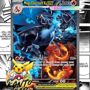 Mega Charizard X Ex Llamas Fantasmales 125/094 *Proxy*