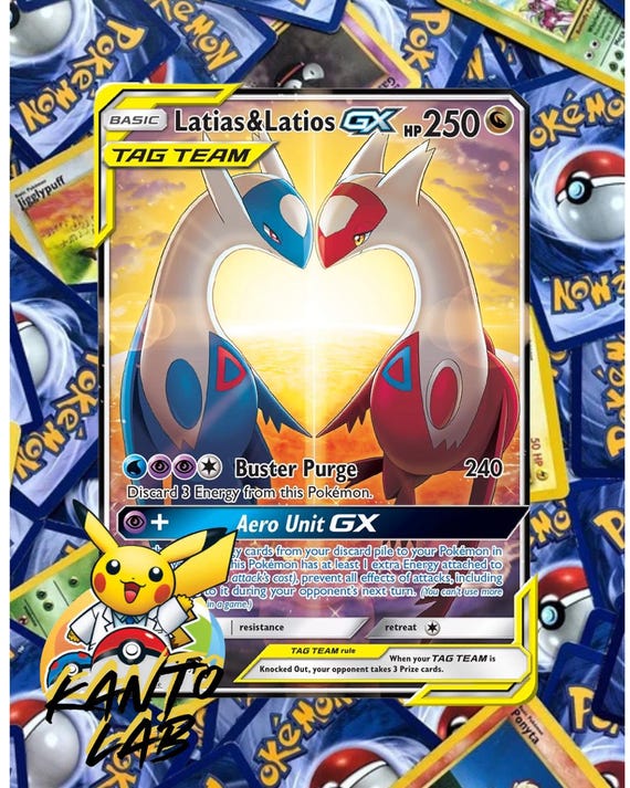Latios & Latias GX Tag Team 170/181 *proxy* - Etsy