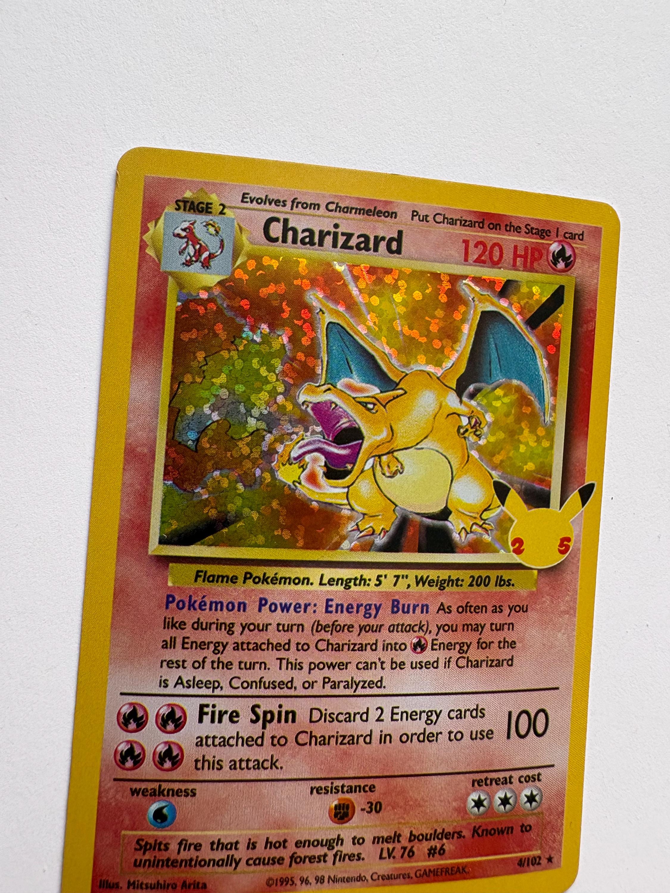 Charizard Base Set 25th Anniversary Celebrations *proxy* - Etsy