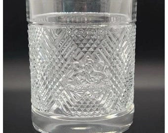 Ralph Lauren Safari Kristall Double Rocks Glas Lion Crest Whisky Old Fashion 4 "