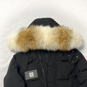 Reemplazo de piel de coyote para chaquetas Canada Goose – Auténtico ribete norteamericano para capucha de parka