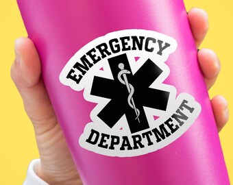 Emergency Nurse Laptop Sticker, ER UV Dtf Decal, Waterproof & Durable Nurse Gift, Ready to Apply, Emergency RN Sticker, Gift for Her