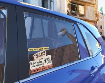 God Is Good Car Decal, Jesus UV DTF Sticker, Durable Forgive Like Jesus Bumper Sticker, Waterproof & Ready to Apply, Gift for Her