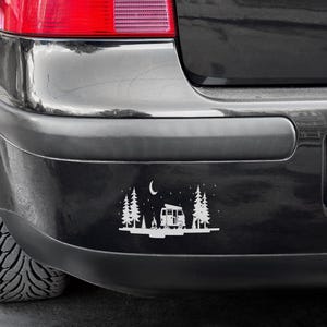 Camper Car Decal, Van Life UV DTF Sticker, Camping Car Window Decal, Outdoor Waterproof Travel Sticker, RV Mirror Decal, Gift for Dad