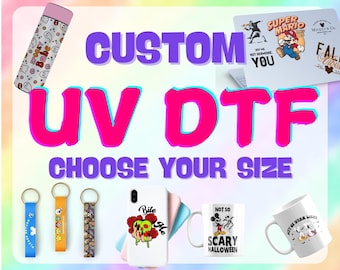 Custom UV DTF Stickers, Uv dtf , Uv Dtf Decal,Custom Stickers, Ready For Press, Cup Wrap UV Dtf, Laptop Sticker, Uv Dtf Cup Wrap Printing