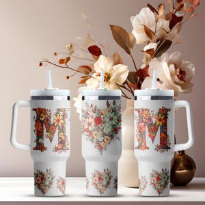 Wildflower Mama Tumbler Wrap, Wildflower UV DTF Cup Decal, 16oz Glass Can Sticker, Floral Cup Wrap, Waterproof & Durable Cup Decoration
