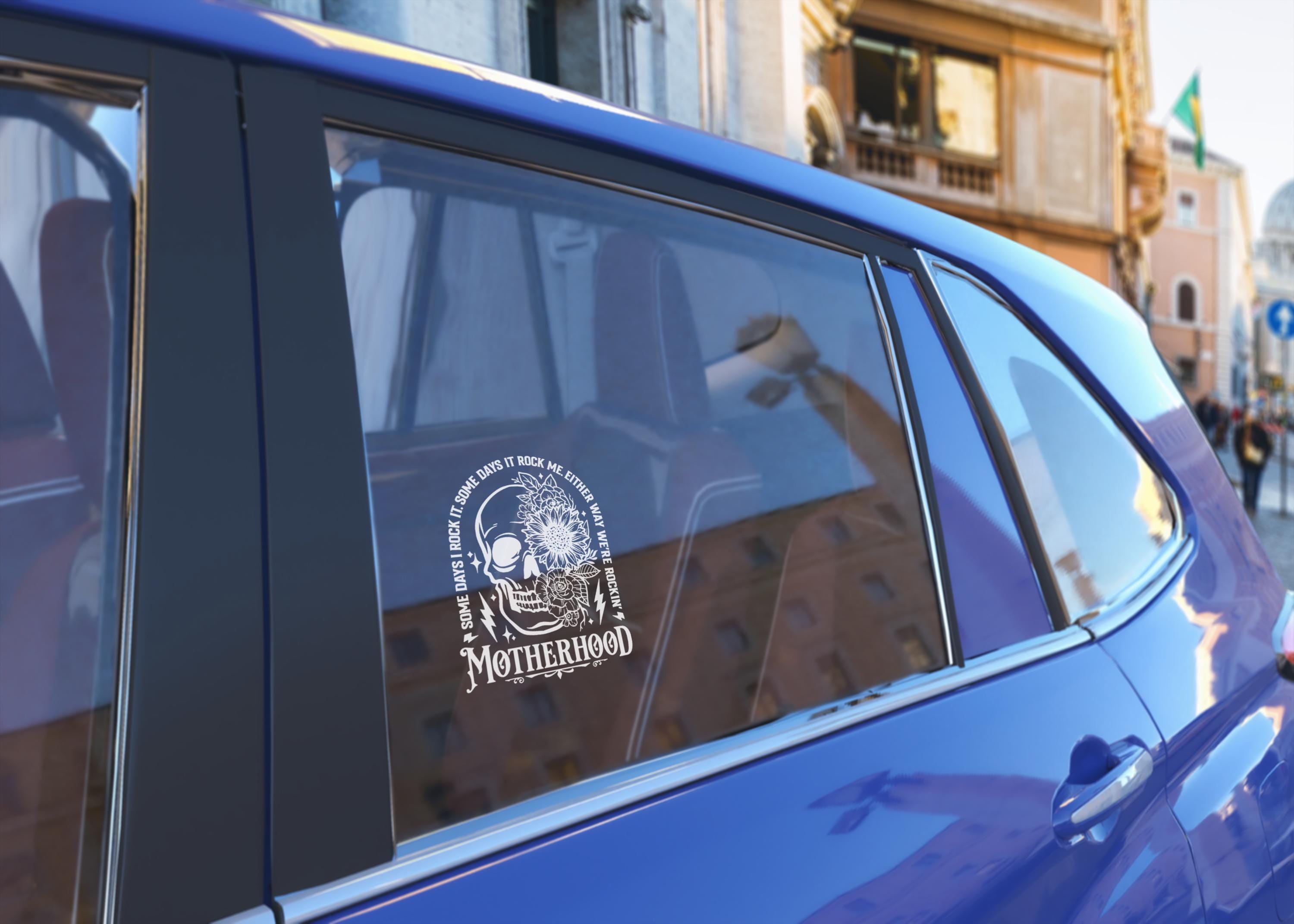 Some Days I Rock It Some Days It Rocks Me Decal, Motherhood Car Decal, UV DTF Sticker, Rocking Motherhood Sticker, Gift for Mom