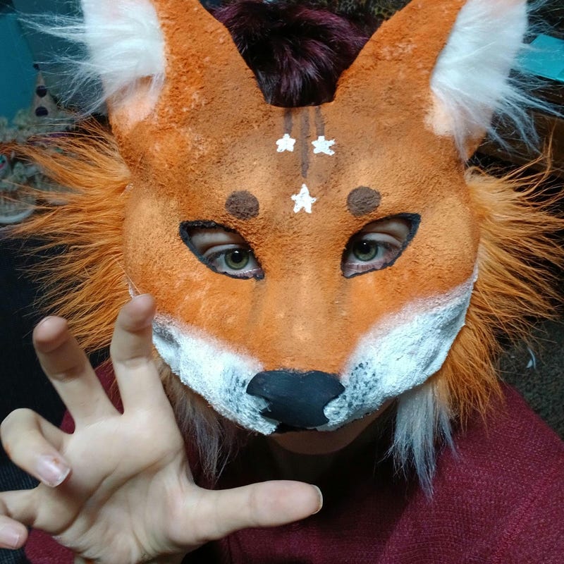 Red Fox Therian Mask Etsy