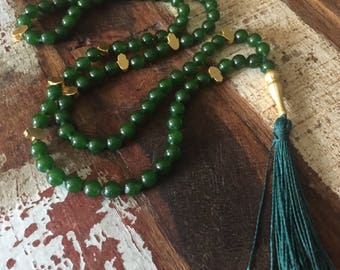 Lucky green jade tasbih (misbaha)