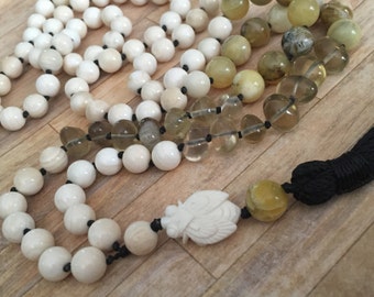 Milk and honey mala 2 -108 beads hand knotted